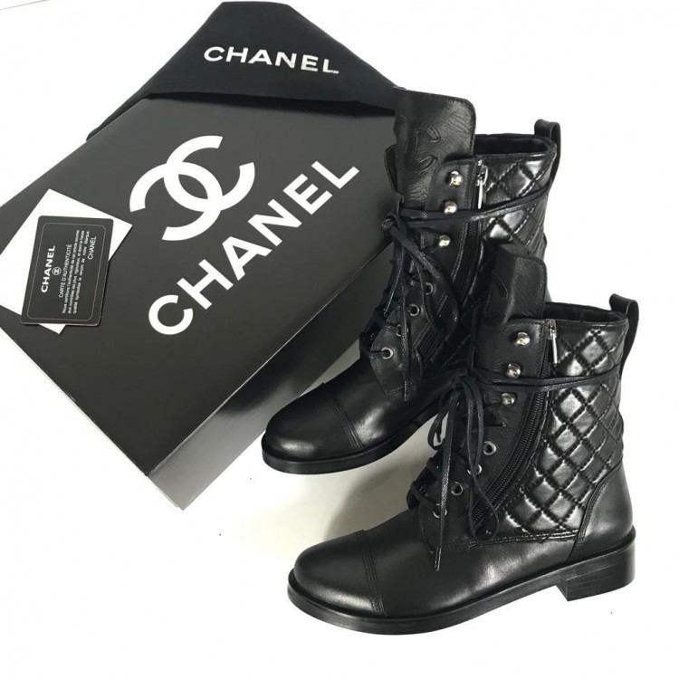 CHNL QUİLTED COMBAT BOOTS SİYAH